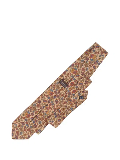 Elizabetta Floral-print Tie In Neutrals