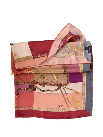 Elizabetta Gabriella Equestrian-print Silk Scarf In Multi