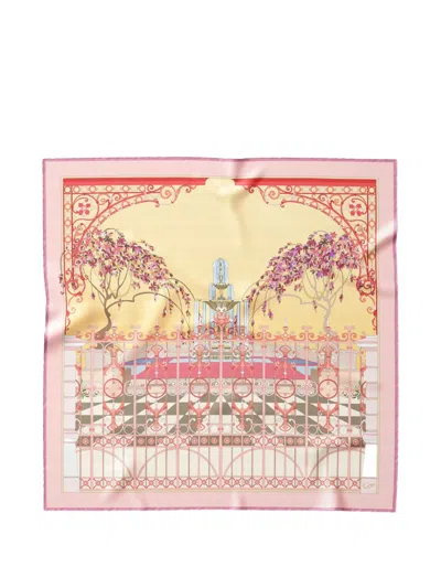 Elizabetta Garden Of Dreams Scarf In Pink