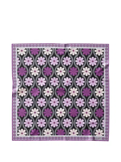 Elizabetta Gargano Floral-print Pocket Square In Purple