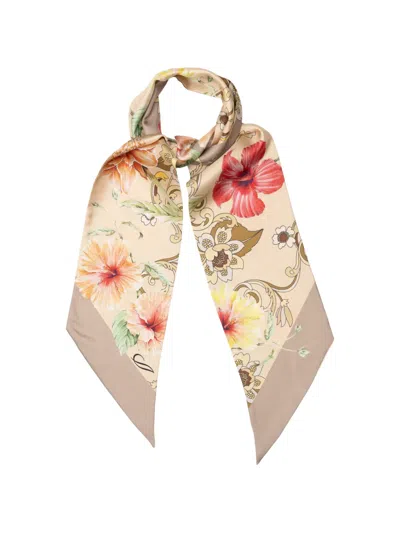 Elizabetta Hawaii Bloom Silk Scarf In Multi