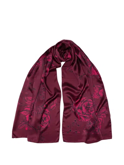 Elizabetta Isabella Floral-print Scarf In Red