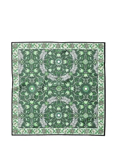 Elizabetta Itria Floral-print Pocket Square In Green