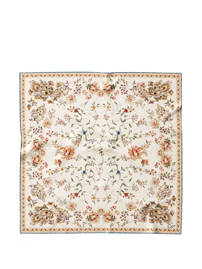 Elizabetta Jenna Silk Scarf In Neutral