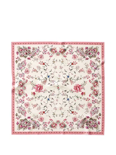 Elizabetta Jenna Silk Scarf In Pink