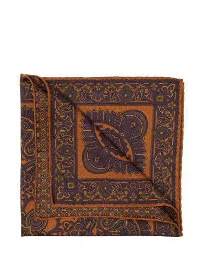 Elizabetta Lario Double-sided Paisley-print Pocket Square In Multi