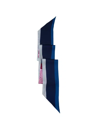 Elizabetta Lia Silk Scarf In Blue