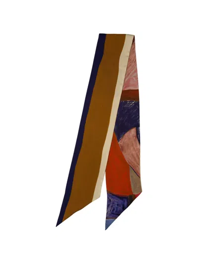 Elizabetta Lia Silk Scarf In Brown
