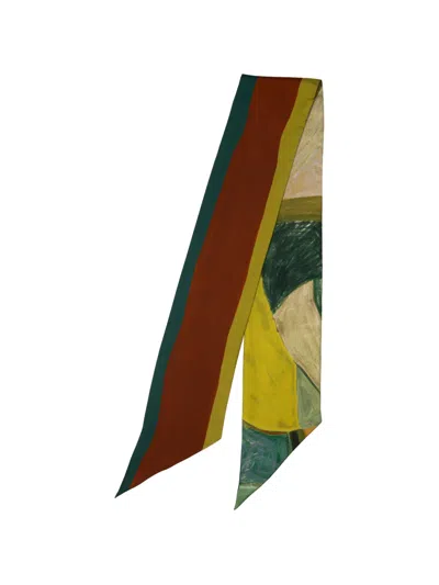 Elizabetta Lia Silk Scarf In Multi