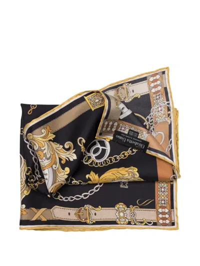 Elizabetta Like Clockwork Pocket Square In Multi