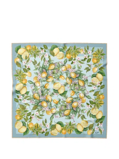 Elizabetta Limoni Fioriti Silk Scarf In Multi