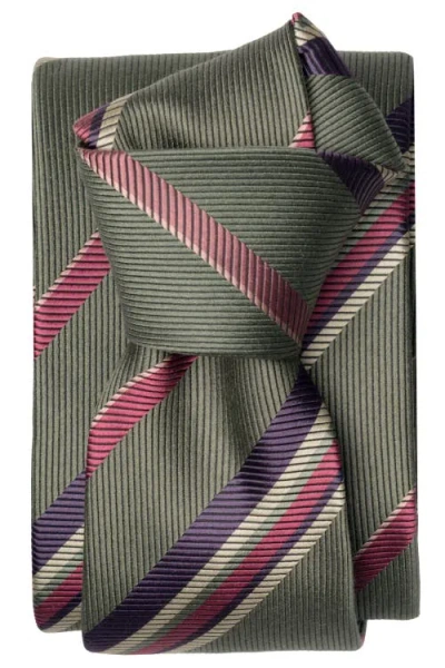 Elizabetta Lugano Silk Jacquard Tie In Green