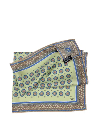 Elizabetta Medallion-print Silk Scarf In Green