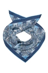 Elizabetta Messina - Hand Rolled Silk Neckerchief For Men In Azure