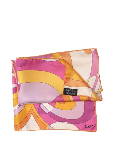 Elizabetta Michelle Silk Scarf In Pink