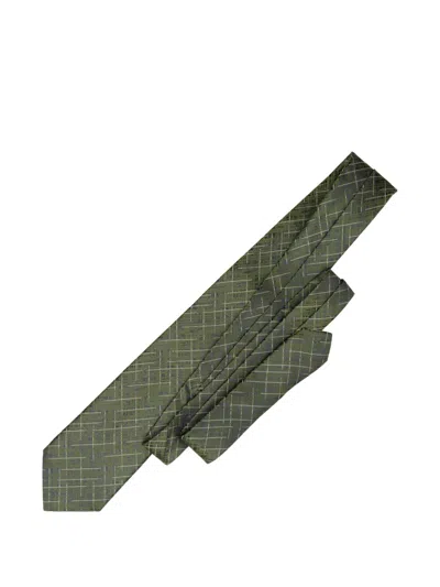 Elizabetta Morandi Jacquard-woven Tie In Green