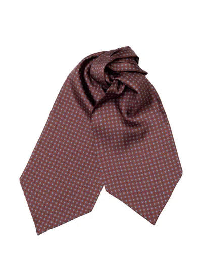 Elizabetta Navona Micro-medallion-print Cravat In Brown