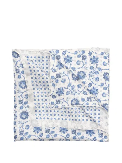 Elizabetta Nunzio Floral-print Silk Pocket Square In Multi