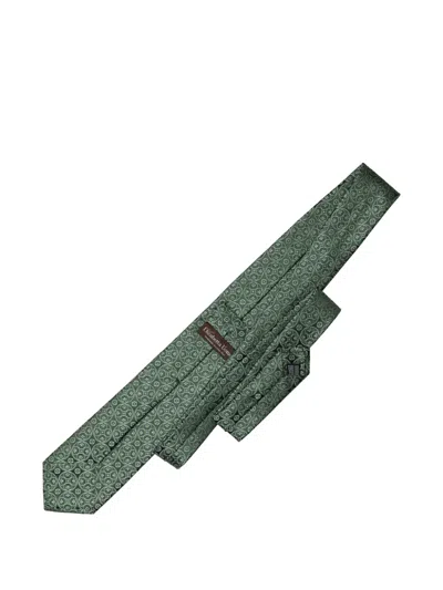 Elizabetta Palladio Jacquard-motif Tie In Green