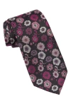 Elizabetta Pergola - Extra Long Silk Jacquard Tie For Men In Magenta