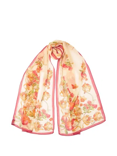 Elizabetta Persephone Pomegranate-print Scarf In Pink
