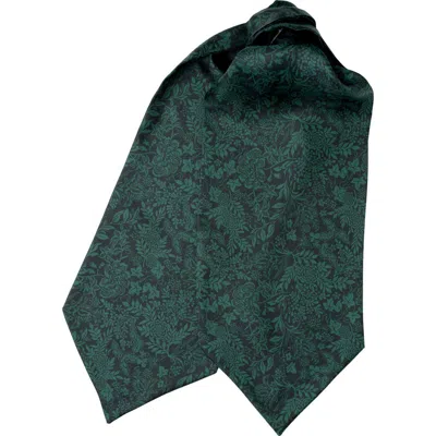 Elizabetta Portofino Floral-pattern Ascot Tie In Green