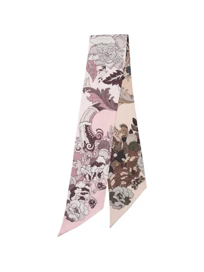 Elizabetta Raffaella Floral-print Silk Scarf In Pink