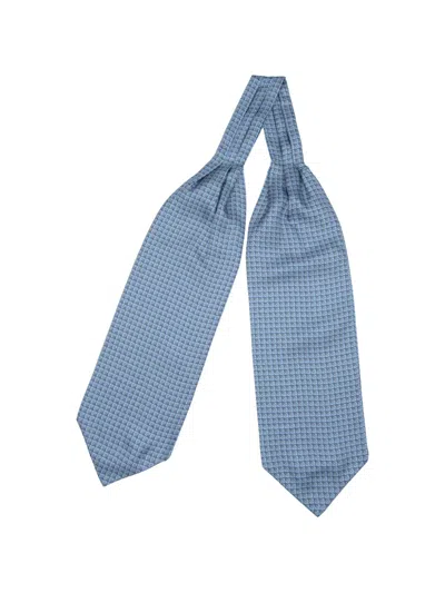Elizabetta Rinaldo Equestrian-print Silk Cravat In Blue