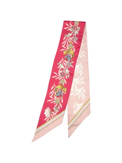 Elizabetta Sabrina Floral-print Silk Scarf In Pink