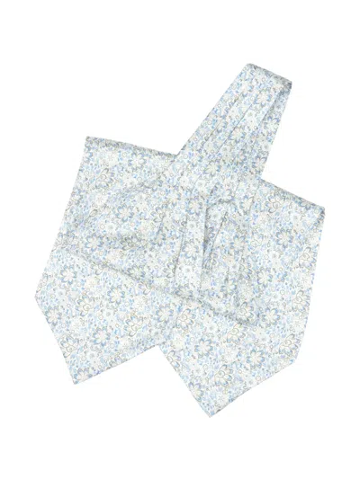 Elizabetta Salvadori Floral-print Silk Ascot Cravat In Blue
