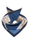 Elizabetta San Siro - Hand Rolled Silk Neckerchief For Men In Blue