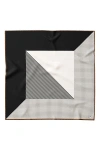 Elizabetta Santino - Hand Rolled Silk Neckerchief For Men In Black