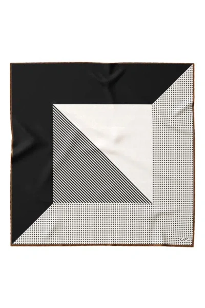 Elizabetta Santino - Hand Rolled Silk Neckerchief For Men In Black
