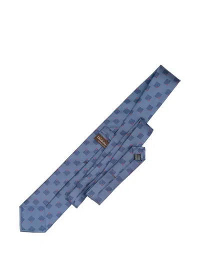 Elizabetta Siena Jacquard-woven Tie In Blue