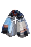 Elizabetta Simona In Brick Red & Blue