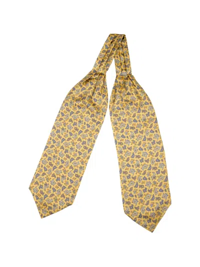 Elizabetta Sondrio Paisley-print Silk Cravat In Brown