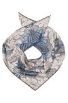 Elizabetta St. James - Hand Rolled Silk Neckerchief For Men In Blue And Tan