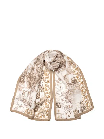 Elizabetta Toile De Jouy Silk Scarf In Multi