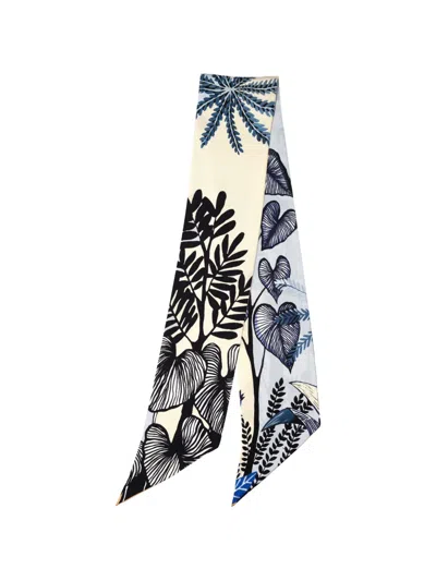 Elizabetta Tropical Silk Scarf In Multi