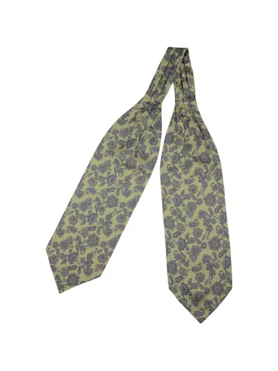 Elizabetta Turano Floral-print Paisley Ascot Tie In Multi