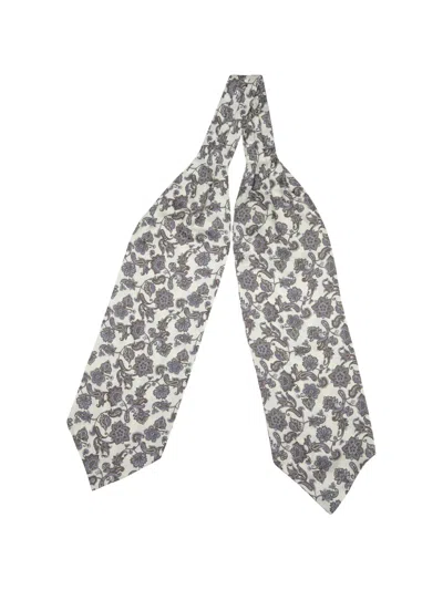 Elizabetta Turano Paisley-print Ascot Cravat In Gray