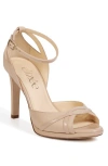 Elizee Elizée Adriana Sandal Leather Platform Heels In Nude