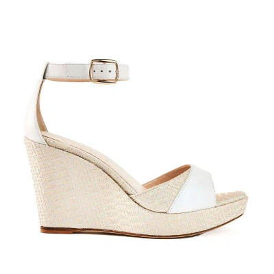 Elizee Brigitte Wedge In White