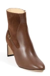 Elizee Elizée Cora Bootie Leather Ankle Boots In Brown