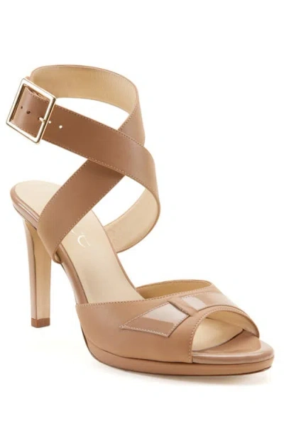 Elizee Elizée Fiorella Sandal Leather Platform Heels In Neutral