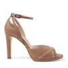 Elizee Women's Brown / Neutrals Adriana Nappa Leather High Heel Sandal - Brown, Tan In Brown