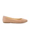 Elizee Women's Brown / Neutrals Gemma Honey Tan Croc-embossed Leather Ballerina Flats