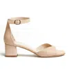 Elizee Women's Neutrals / Pink / Purple Chiara Leather Block Heel Sandals - Neutral, Blush Nude In Pink/purple