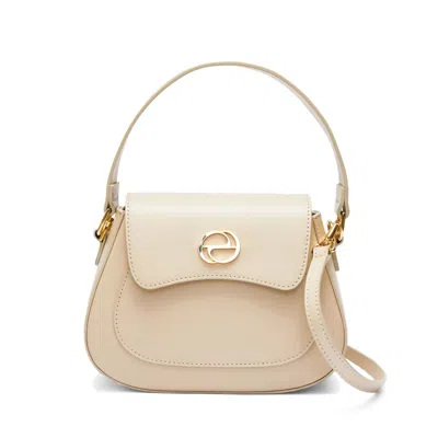 Elizee Women's Neutrals / White Creme Neutral Lunetta Leather Handbag