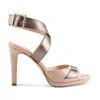 Elizee Women's Pink / Purple Fiorella Nappa Leather High Heel Sandal - Powder Pink In Pink/purple